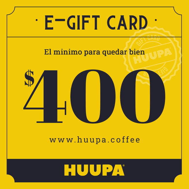 Gift Card Amarilla, Tarjeta de Regalo Huupa® $400