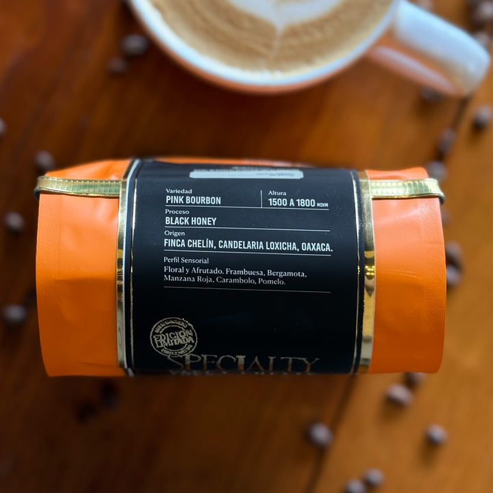 etiqueta specialty pink bourbon black honey