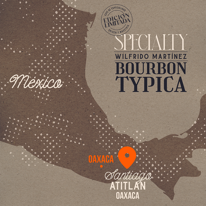 Mapa mostrando donde se produce el café de especialidad bourbon typica Huupa