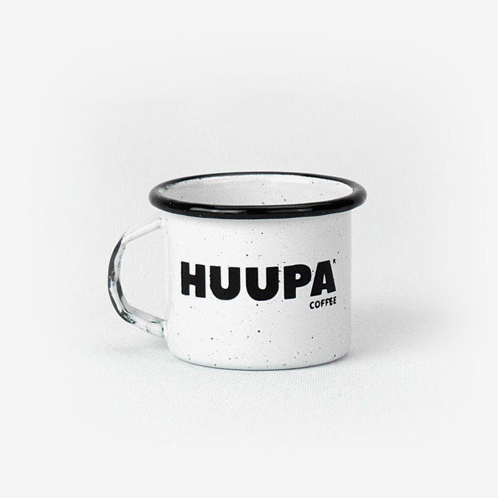 Taza tradicional de peltre para café espresso Huupa® Blanca