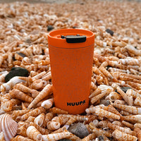 Termo naranja Huupa Coffee 14 oz, acero inoxidable