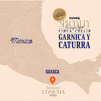 Mapa mostrando donde se produce el café de especialidad Garnica y Caturra marca Huupa