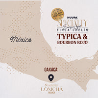 Mapa mostrando donde se produce el café de especialidad Typica y bourbon rojo marca Huupa