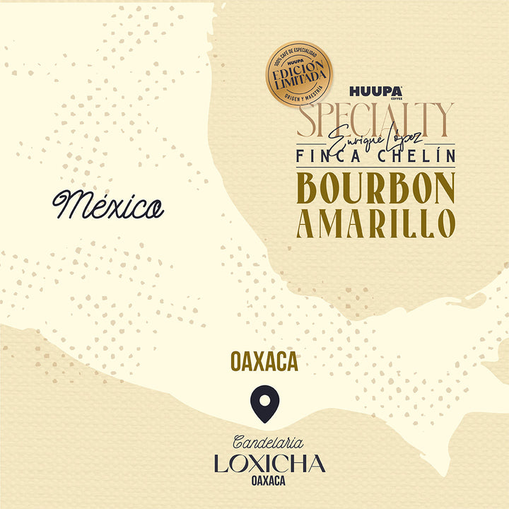 Mapa mostrando donde se produce el café de especialidad Bourbon Amarillo marca Huupa