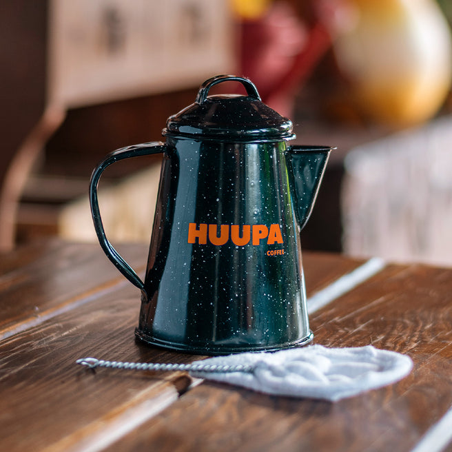Cafetera de Peltre negra para Talega