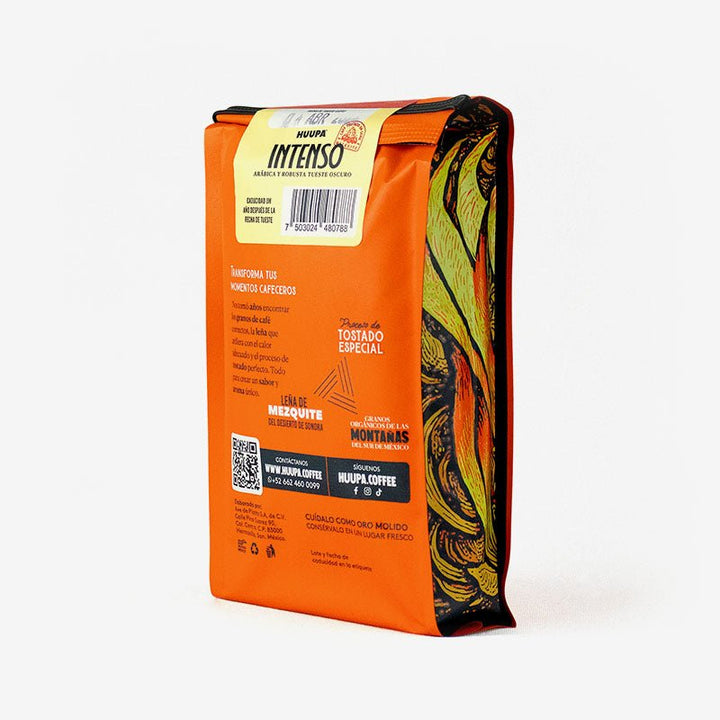 Café Intenso Huupa® Tostado en Leña de Mezquite Reverso
